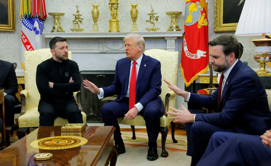 Ağ Evdə üçüncü şəxs iddiası: Tramp və Zelenskini o dalaşdırıb 1 trump vance zelensky