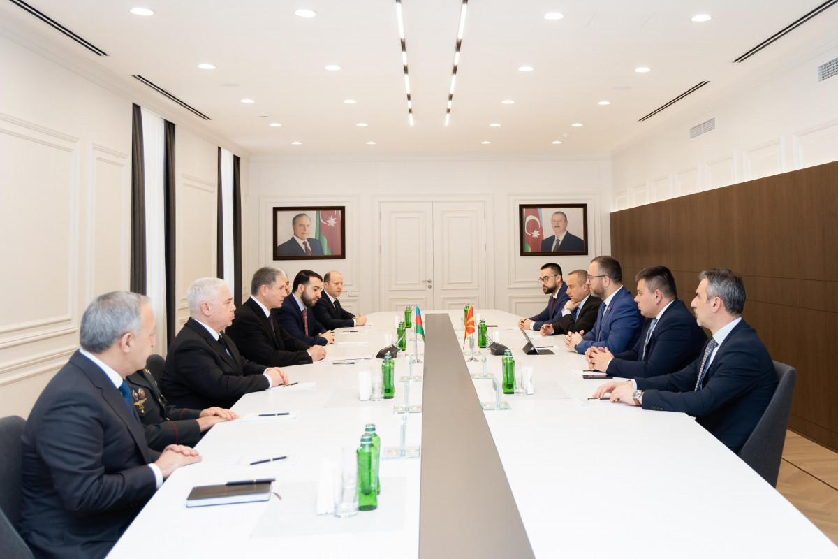 Nazir şimali makedoniyalı həmkarı ilə görüşdü - FOTOLAR