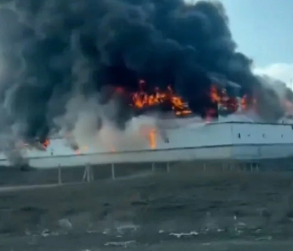 Ankarada güclü yanğın söndürüldü - VİDEO