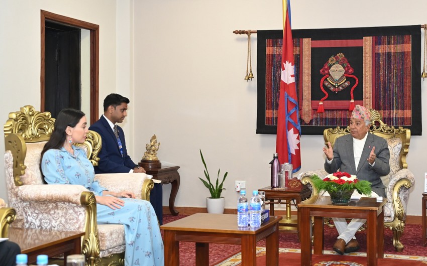 Leyla Əliyeva Nepal prezidenti ilə görüşdü - FOTO