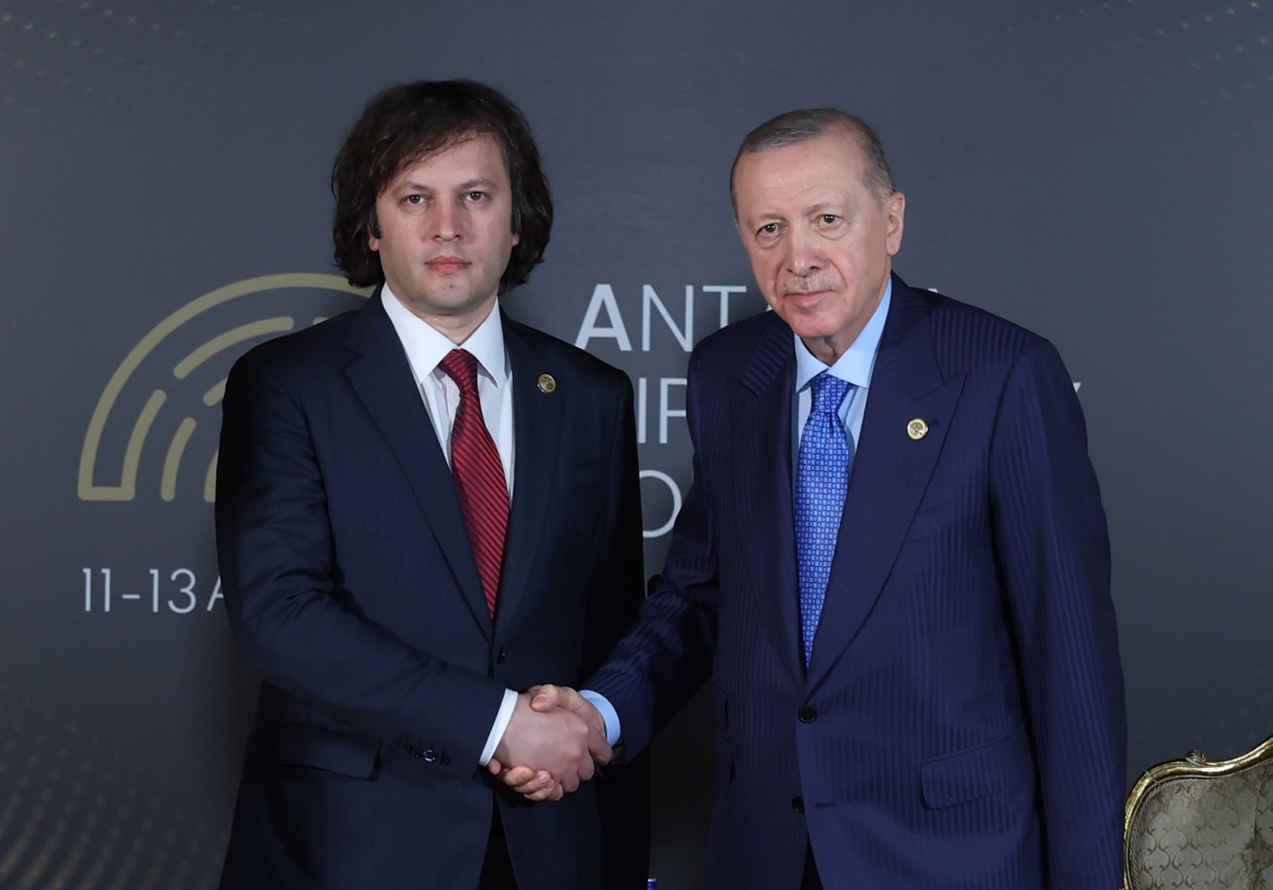 AA 20250412 37612724 37612721 CUMHURBASKANI ERDOGAN GURCISTAN BASBAKANI KOBAKHIDZE ILE GORUSTU scaled