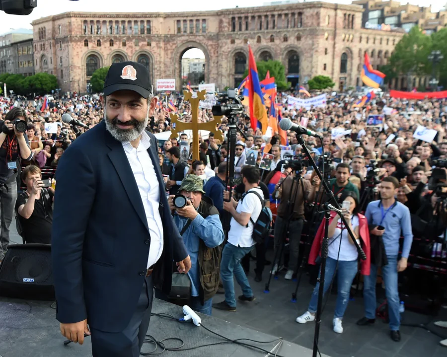 Nikol Pashinyan demonstration Yerevan April 2018