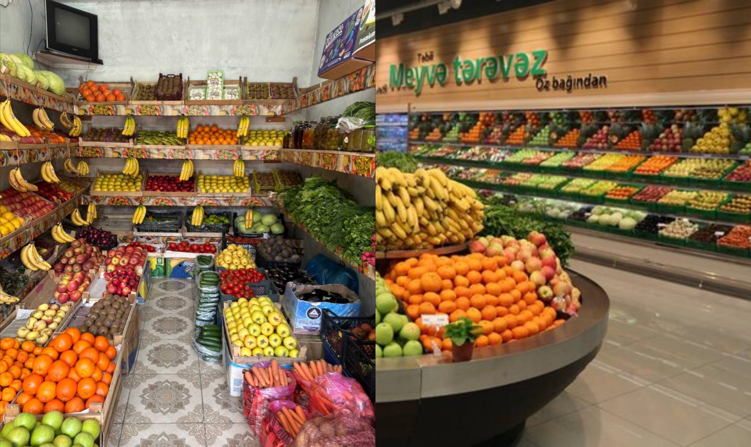 Meyvə-tərəvəz niyə bazarda bahadır, marketdə ucuz? – Səbəb açıqlandı 1 bazar market scaled