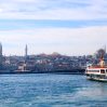 ferry is water front cityscape istanbul turkey