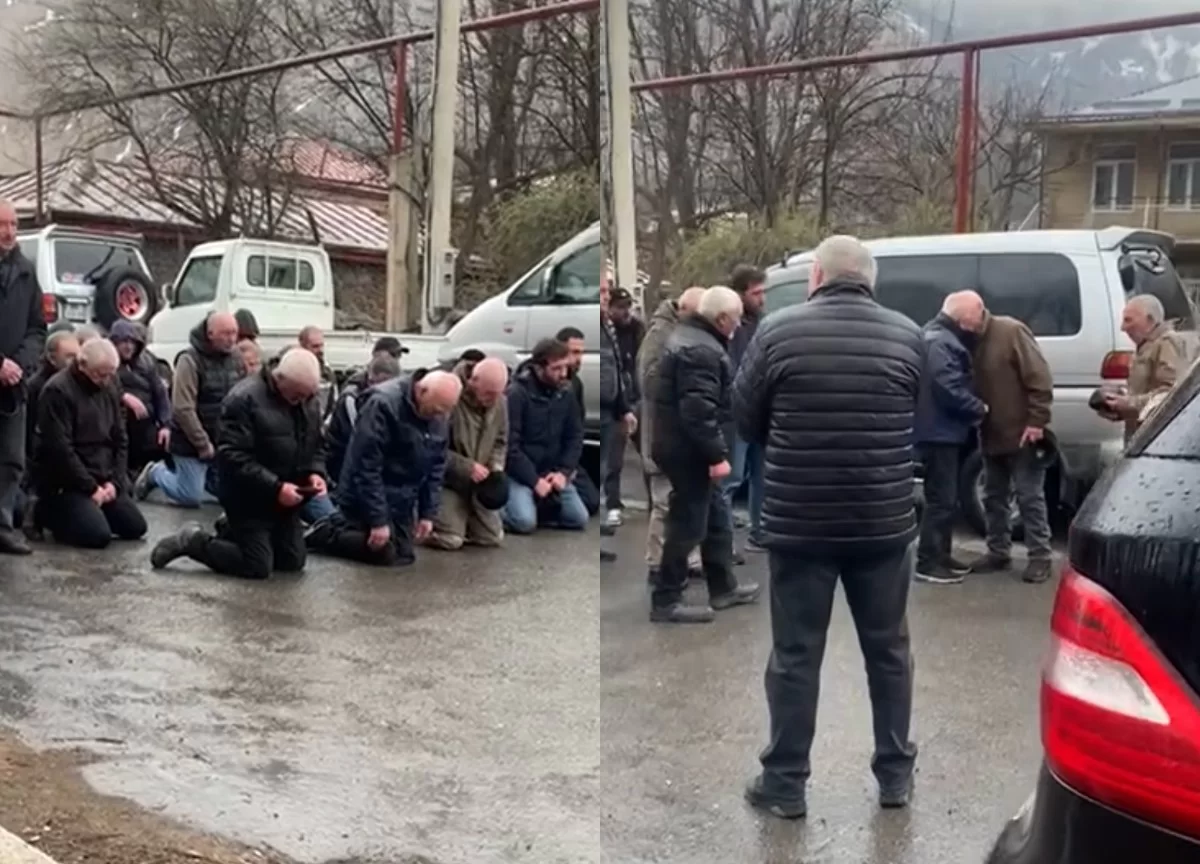 20 kişi rayonun ortasında diz çökdü: səbəbini bilənlər heyrətləndi - VİDEO 1 fotoram.io 1