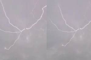 Səmada qorxulu anlar: Türkiyədə təyyarəni ildırım vurdu - VİDEO