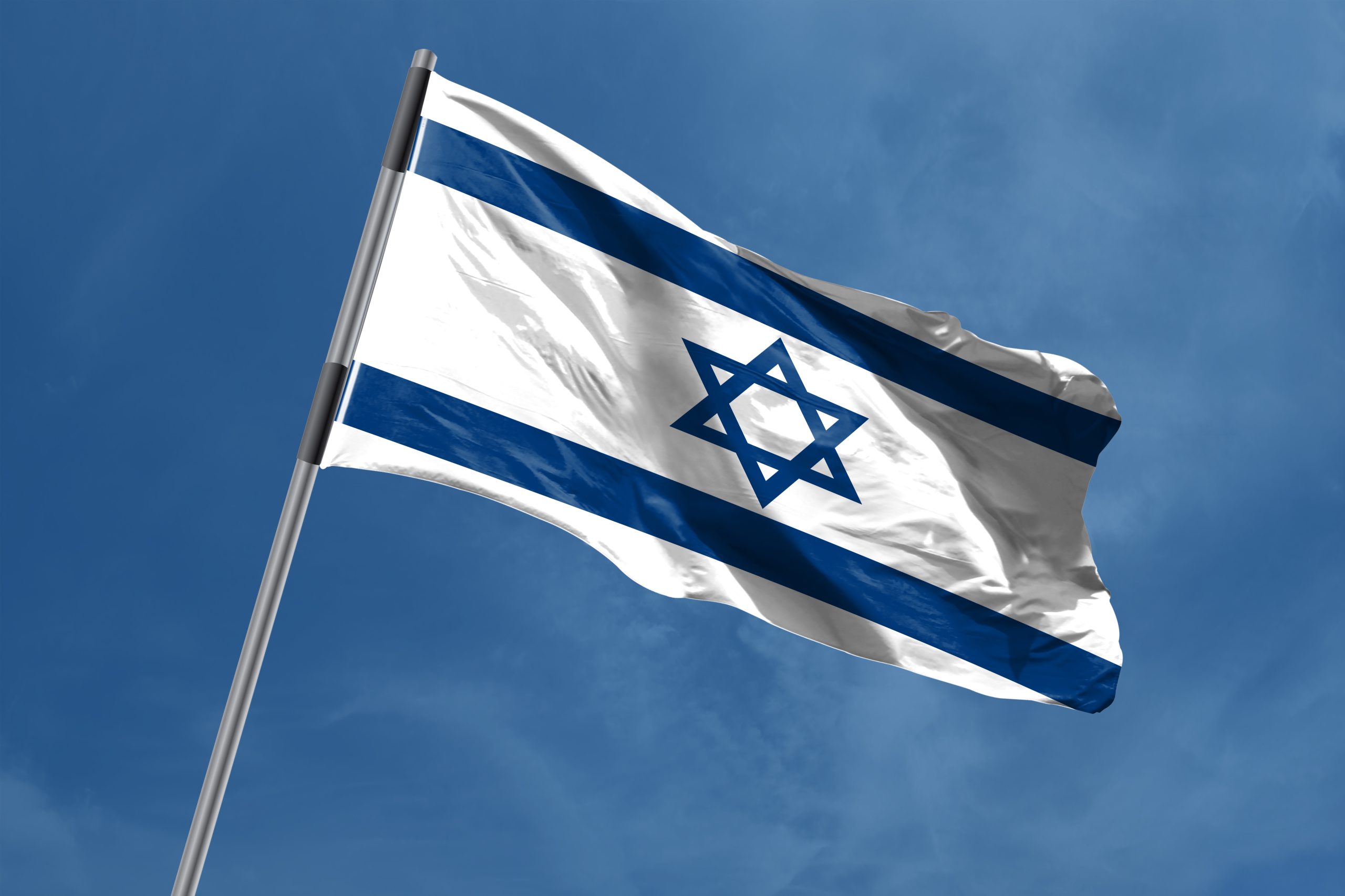 israel flag waving scaled
