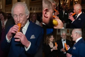 Britaniya kralının yerkökü ilə görüntüləri gündəm oldu - VİDEO