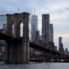 landscape shot brooklyn bridge new usa with gray gloomy sky