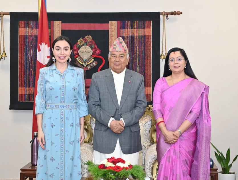 Leyla Əliyeva Nepal prezidenti ilə görüşdü - FOTO