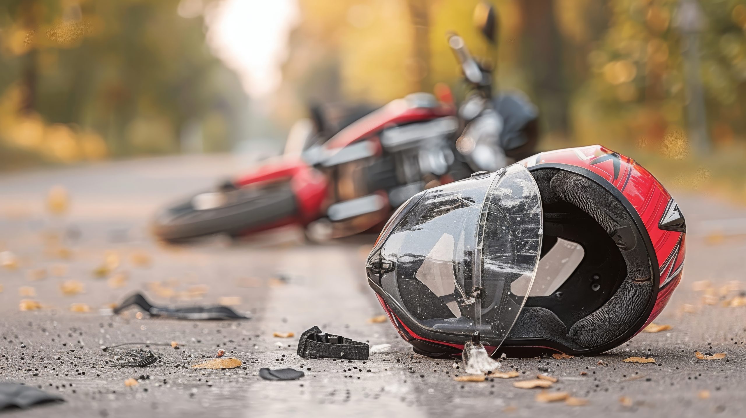 photo helmet motorcycle road concept road accidents scaled