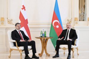 Əliyevin Kavelaşvili ilə görüşündən VİDEO