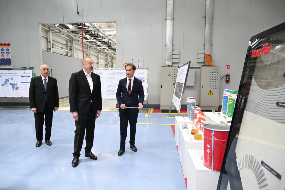 Prezident Sumqayıt Kimya Sənaye Parkında - FOTOLAR 1 prez kimya