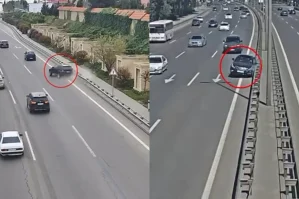 Bakıda yüksək sürətin səbəb olduğu qəzalar... - Anbaan video