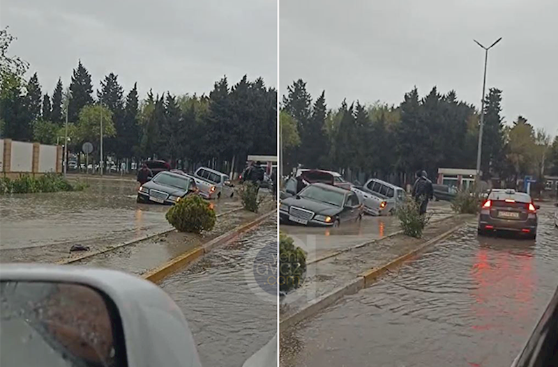 Güclü yağış: maşınlar batdı - VİDEO 1 sumqayit subasma