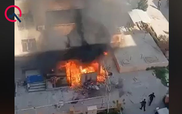 Bakıda yaşayış binasında yanğın - VİDEO