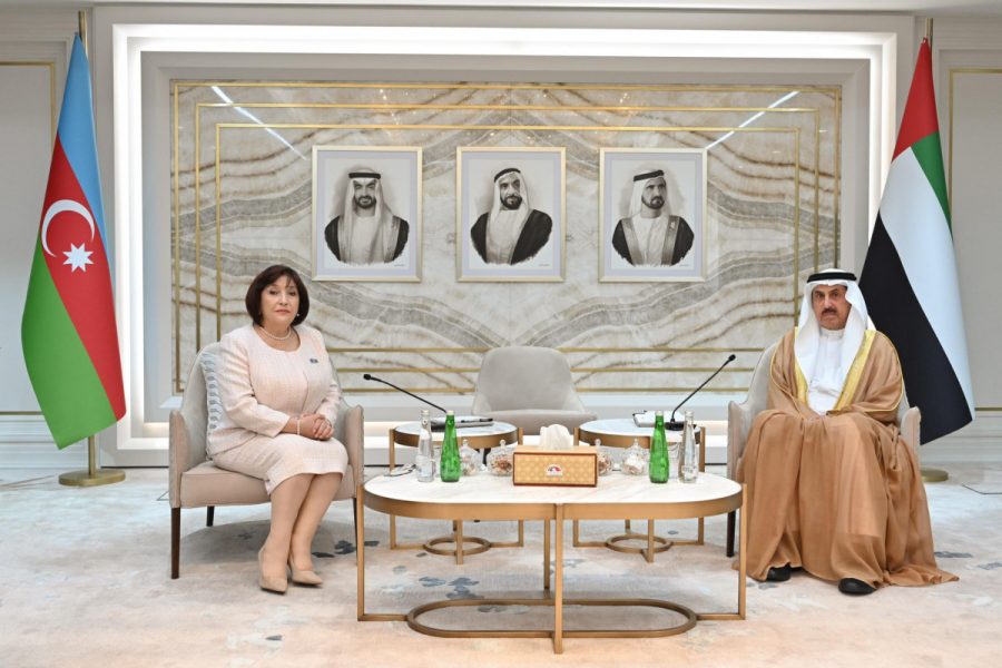 Sahibə Qafarova BƏƏ Federal Milli Şurasının sədri ilə görüşdü