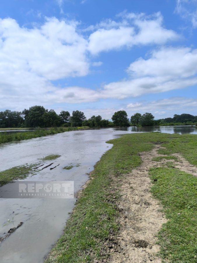 Alazan və Katexçay daşdı, 200 hektar ərazi su altında qaldı - FOTOLAR