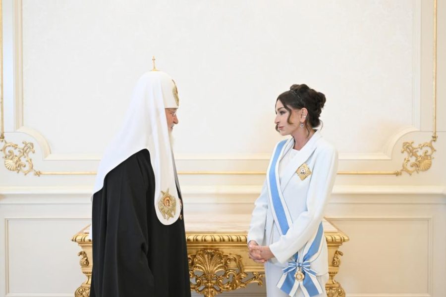 Mehriban Əliyevaya “Müqəddəs Knyaginya Olqa” ordeni təqdim edildi - FOTO