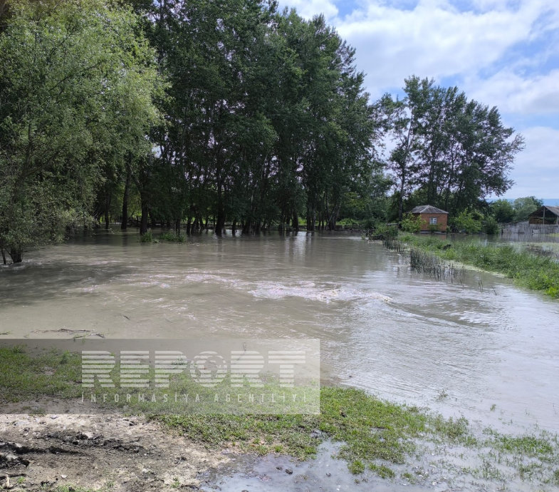 Alazan və Katexçay daşdı, 200 hektar ərazi su altında qaldı - FOTOLAR