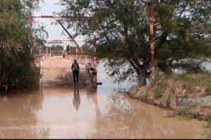 Körpü su altında qaldı, kəndlərlə əlaqə çətinləşdi