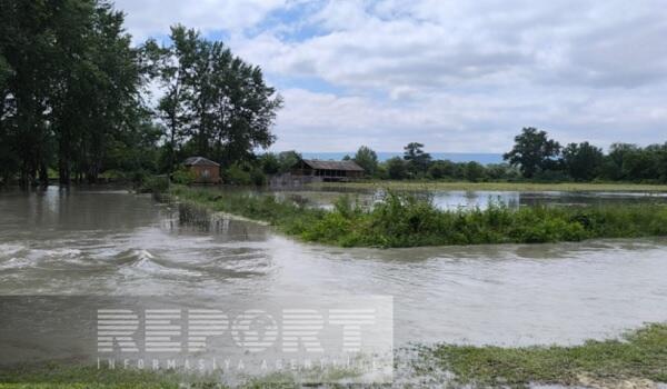 Alazan və Katexçay daşdı, 200 hektar ərazi su altında qaldı - FOTOLAR