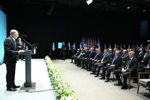 İlham Əliyev Əziz Sancarın təltif olunması mərasimində iştirak etdi - FOTOLAR