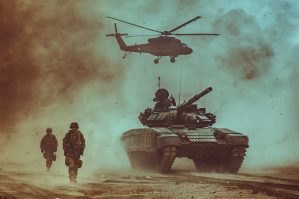 vintage style view combat tank vehicle war time