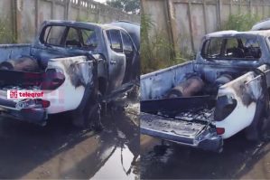 Yevlaxda maşın partladı: yaralananlar var - VİDEO