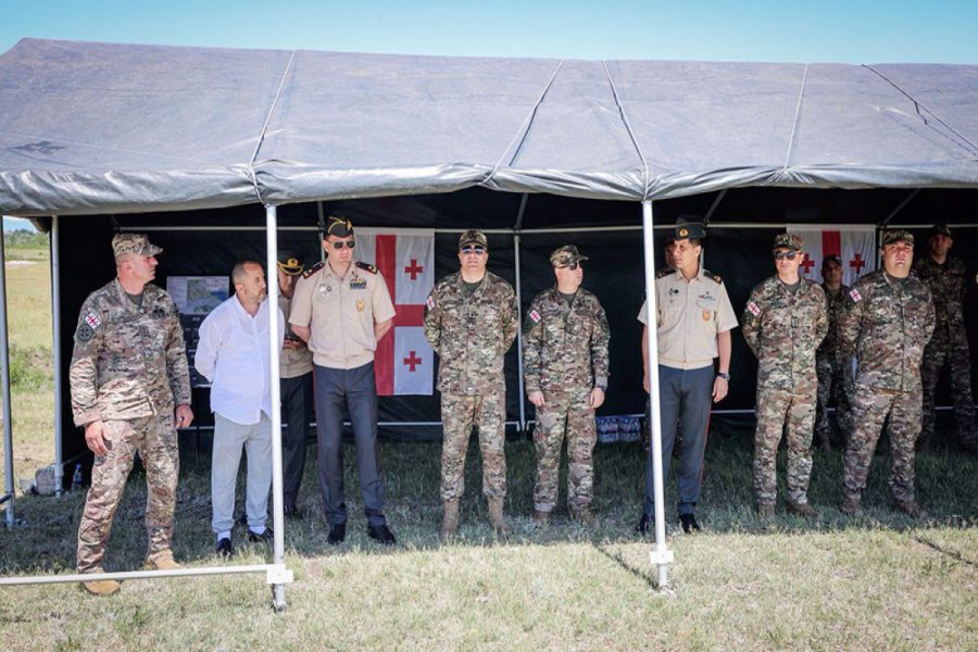 Azərbaycan-Gürcüstan hərbi polisləri bir arada - Foto