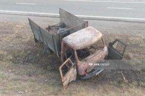 Göygöldə avtomobil alışdı: sürücü yanıq xəsarəti aldı