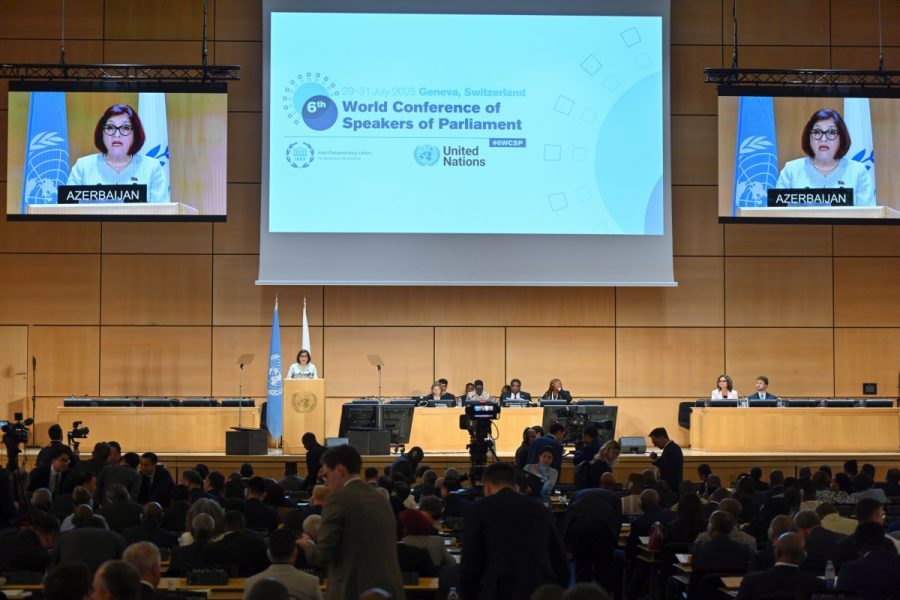 Sahibə Qafarova Cenevrədə: VI Dünya Konfransında çıxış etdi
