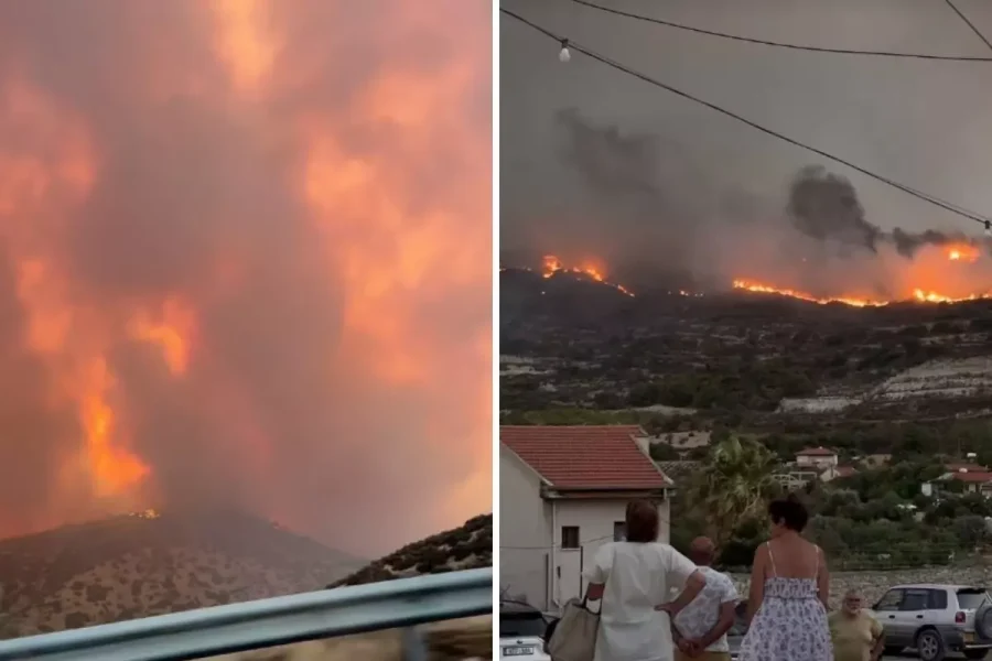 Kipr tarixinin ən böyük yanğını - VİDEO