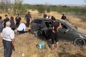 Şəhid ailəsi qəzaya düşdü: 5 nəfər yaralandı - FOTOLAR