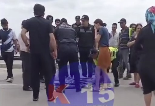 Səkiyə çıxan maşın ana və qızını vurdu: biri öldü - VİDEO 1 qeza9