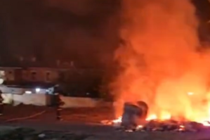 Gəncədə yataqxana ərazisində yanğın - VİDEO