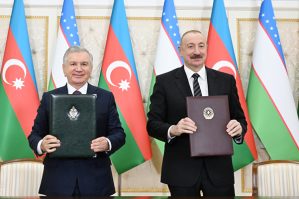 Azərbaycan-Özbəkistan sənədlərinin mübadiləsi mərasimi oldu - FOTOLAR