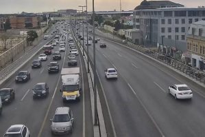 Bakının iki prospektində tıxac var