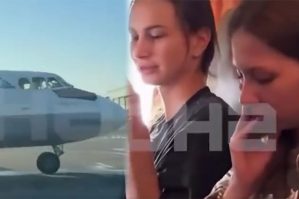 Bir neçə saat əvvəl həmin təyyarədən video paylaşmışdı...