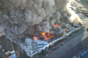 "Şanxay" bazarı belə yandı - VİDEO