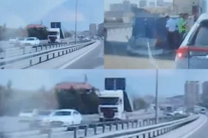 Yük maşınının yerüstü keçidə çırpılmasının səbəbi... - Anbaan video