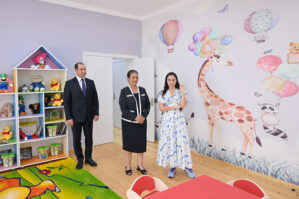 Leyla Əliyeva Şamaxıda körpələr evi-uşaq bağçalarının açılışında - FOTOLAR