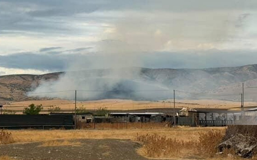 Şəkidə ildırım düşdü - dağlıq ərazidə yanğın