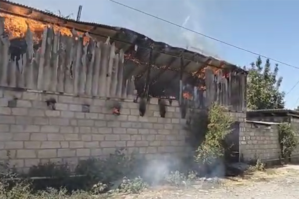 Ağcabədidə yanğın: heyvanlar tələf oldu, qadın xəsarət aldı
