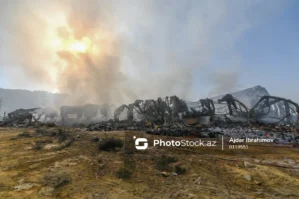 "Sədərək"dəki yanğının başlama anı - Anbaan video