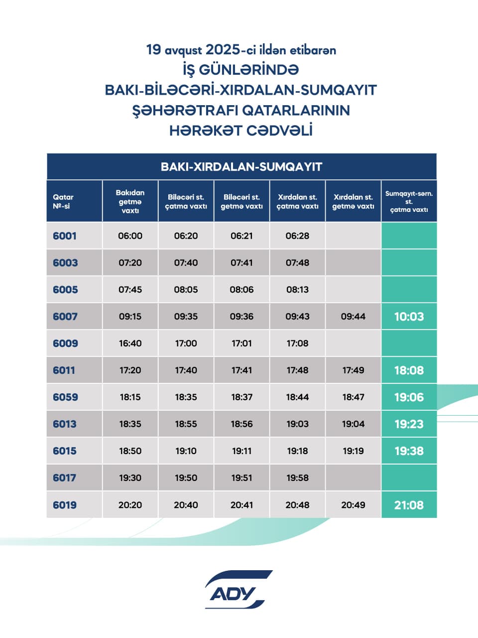 Qatarla gedib-gələnlərin nəzərinə! Qrafik dəyişdi - FOTO