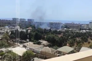 Xətaidə yarımtikili yanır - VİDEO