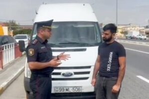 Təhlükə yaradan “Ford” sürücüsü postda saxlanıldı - VİDEO