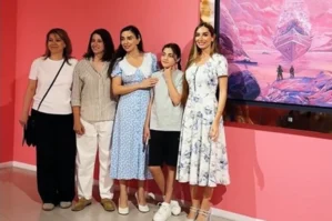 Leyla və Arzu Əliyevalar Müasir İncəsənət Muzeyində - VİDEO