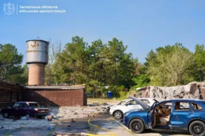 Rus ordusu Zaporojyeni vurdu: ölənlər var - FOTOLAR